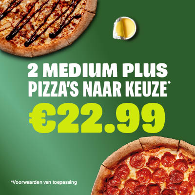 2 Medium Plus Pizza&#39;s